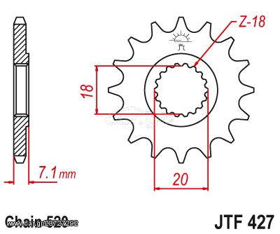 ΓΡΑΝΑΖΙ ΕΜΠΡΟΣ JT SUZUKI RMZ 250 RM 125 JTF 427-13/427-12