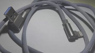 Καλώδιο φόρτισης και δεδομένων lightning γωνιακό 1m γκρι (OEM)