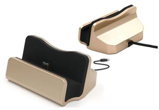 Φορτιστής charge + sync dock micro 5p connect for Samsung, LG, HTC (gold) (OEM)