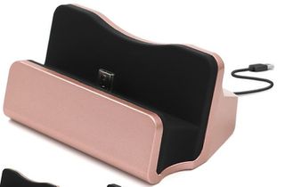 Φορτιστής charge + sync dock micro 5p connect for Samsung, LG, HTC SKY ETC (pink) (OEM)