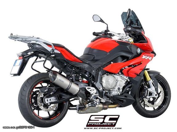 Sc Project  Εξάτμιση Τελικό Oval Titanium/Carbon End BMW S 1000 XR  2015 - 2016 Ψηλή Τοποθέτηση Με Προδιαγραφές Θορύβου