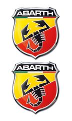 Abarth Αυτοκολλητα 5x5,5cm Σμαλτου 2ΤΕΜ.