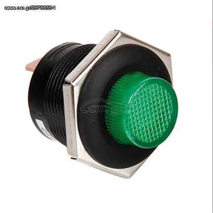 Lampa Button Switch with Led 12/24V Green 45539