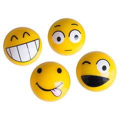 Καπακια Βαλβιδων Emoticons Κιτρινα 4ΤΕΜ.