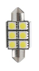 Λαμπακια Πλαφονιερας C5W/C10W 12V 1,44W SV8,5 36mm CAN-BUS+RADIATOR Led 6xSMD5050 Premium Λευκο 1ΤΕΜ