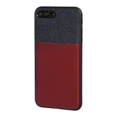 Lampa Duo Pocket Back Cover Συνθετική Μπλε/Μπορντό (iPhone 8/7 Plus)