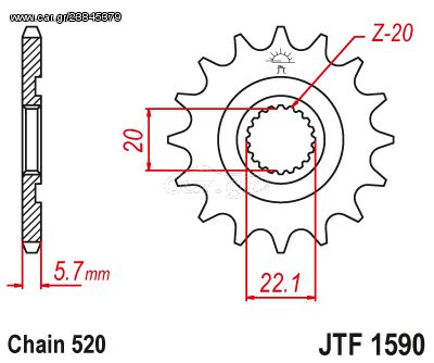 ΓΡΑΝΑΖΙ ΕΜΠΡΟΣ JT 14 ΔΟΝΤΙΑ 