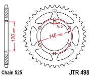 ΓΡΑΝΑΖΙ (ΤΡΟΧΟΥ) ΟΠΙΣΘΙΟ JT 38 ΔΟΝΤΙΑ 