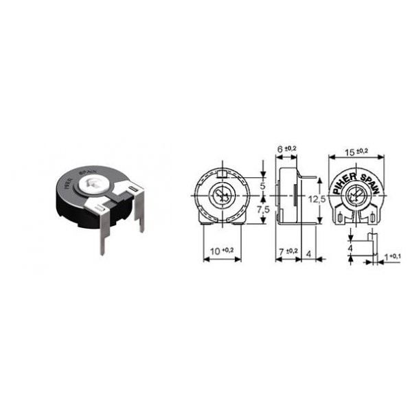 Trimmer 22K 203M οριζόντιο (OEM)