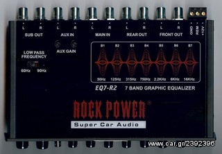 7 BAND PARAMETRIC Equalizer RO\CK POWER . 6 CHANNEL X 7VOLT RMS
