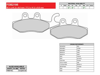 ΤΑΚΑΚΙΑ ΠΙΣΩ PIAGGIO X7 125 / X7 250 / X7 300 / XEVO 250 FERODO FDB2186SM-thumb-1