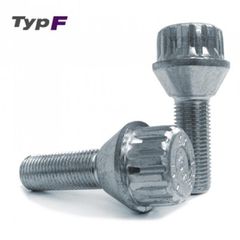 Μπουλόνι Τροχού Ασφαλείας Type F M12x1,25 / Μήκος: 22mm / Κλειδί: 19 / Κωνικό 60° / Γαλβανιζέ - 4 Τμχ.