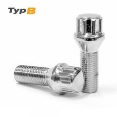 Μπουλόνι Τροχού Ασφαλείας Type B M12x1,25 / Μήκος: 50mm / Κλειδί: 17 / Κωνικό 60° / Γαλβανιζέ - 4 Τμχ.