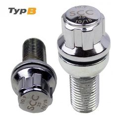 Μπουλόνι Τροχού Ασφαλείας Type B M12x1,5 / Μήκος: 44mm / Κλειδί: 17 / Πομπέ / Ακτίνα 13 / Γαλβανιζέ - 4 Τμχ.