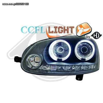 ΦΑΝΑΡΙΑ ΕΜΠΡΟΣ GOLF V CCFL ANGEL EYES WWW.EAUTOSHOP.GR