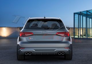 AUDI A3 8V 16-20  REAR DIFFUSER look S3 / ΠΙΣΩ ΣΠΟΙΛΕΡ-thumb-10