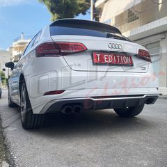 AUDI A3 8V 16-20  REAR DIFFUSER look S3 / ΠΙΣΩ ΣΠΟΙΛΕΡ-thumb-1