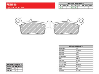 ΤΑΚΑΚΙΑ ΠΙΣΩ SUZUKI DRZ 400 / DR 125SM / RMX 250 / RM 250 / RM 125 FERODO FDB539P-thumb-1