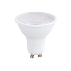 Λάμπα led smd GU10 3W 230V AC ντιμαριζόμενη 4000k ενδιάμεσο λευκό φως δέσμης 100° 265 lumen Ø50mm