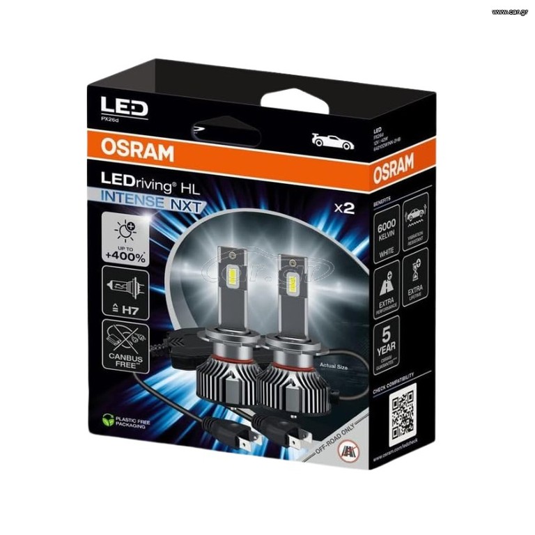 Led OSRAM H7 12V 42W LEDRIVING HL INTENSE NXT Κωδικός : 64210DWINN..SoundStreet...
