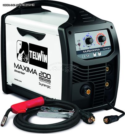 TELWIN MAXIMA 200 SYNERGIC 4 ΣΕ 1 MONOΦΑΣΙΚΗ ΗΛΕΚΤΡΟΚΟΛΛΗΣΗ 170A