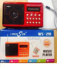 WS-291Mini MP3/Fm radio Speaker with built-in MP3 player and FM radio, support MP3 play from USB/SD/microSD Card - ΚΟΚΚΙΝΟ - Φορητό ηχείο με δυνατότητα αναπαραγωγής Mp3 μέσω USB ή SD κάρτας και ενσωμα