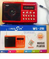 WS-291Mini MP3/Fm radio Speaker with built-in MP3 player and FM radio, support MP3 play from USB/SD/microSD Card - ΚΟΚΚΙΝΟ - Φορητό ηχείο με δυνατότητα αναπαραγωγής Mp3 μέσω USB ή SD κάρτας και ενσωμα