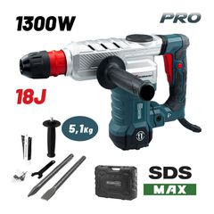 BPH6500 Κατεδαφιστικό Πιστολέτο SDS MAX 18J 1300W - ΚΡΟΥΣΤΙΚΑ SDS MAX - BORMANN PRO (#023197)