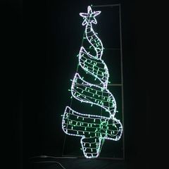 Διακοσμητικό επίστυλο CHRISTMAS TREE LED σε σειρά με ψυχρό - πράσινο χρώμα φωτός IP44 750x200cm