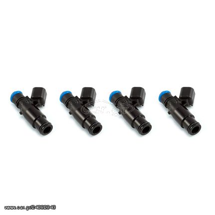 Injector Dynamics ID1700x, USCAR Connector, 48mm length, 14mm (black) BOTTOM adaptor. Set of 4.