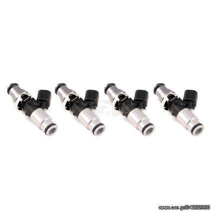 Injector Dynamics ID1700x, 60mm length, 14 mm (grey) adaptor top AND (silver) BOTTOM adaptor. Set of 4.