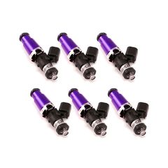 Injector Dynamics ID1700x, 14mm (purple) adapter tops. Denso lower. Set of 6.