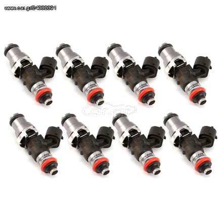 Injector Dynamics ID2000,14mm (grey) adapter top, set of 8. Orange lower o-ring.