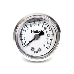 Holley Liquid-Filled Fuel Pressure Gauge 0-15 PSI