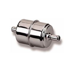 Holley Chrome Fuel Filter, 3/8" fuel line