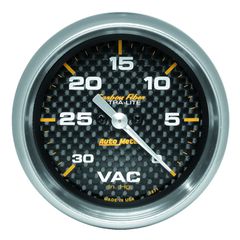Autometer Gauge, Vacuum, 2 5/8", 30Inhg, Digital Stepper Motor, Carbon Fiber