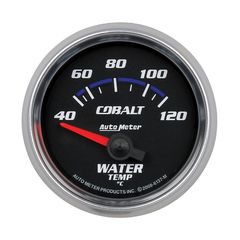 Autometer Gauge, Water Temp, 2 1/16", 40-120 degree c, Electric, Cobalt