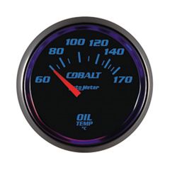 Autometer Gauge, Oil Temp, 2 1/16", 60-170 degree c, Electric, Cobalt