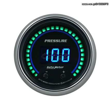 Autometer Gauge, Pressure, 2 1/16", Two Channel, Selectable, Cobalt Elite Digital