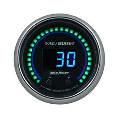 Autometer Gauge, Vac/Boost, 2 1/16", Two Channel, Selectable, Cobalt Elite Digital