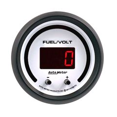 Autometer Gauge, Fuel/Volt, 2 1/16" Two Channel, Selectable, Phantom Elite Digital