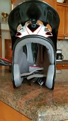 Κρανος Troy Lee Designs D2 Open Face Black/White-thumb-4