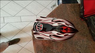 Κρανος Troy Lee Designs D2 Open Face Black/White-thumb-6