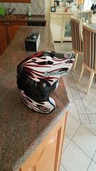 Κρανος Troy Lee Designs D2 Open Face Black/White-thumb-3