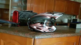 Κρανος Troy Lee Designs D2 Open Face Black/White-thumb-7