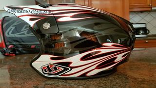 Κρανος Troy Lee Designs D2 Open Face Black/White-thumb-8