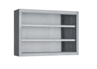 Ποτηριέρα 240*30*70 εκ. χωρίς πόρτες με 2 ανοξείδωτα ράφια αντοχής , P 240 Bambas Frost