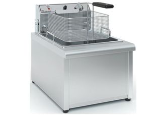 Φριτέζα μονή ηλεκτρική 8-10 λίτρων ισχύος 4200W / 220V, με λεκανάκι αποσπώμενο, F700 relay 220V Tzethan