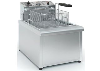 Φριτέζα μονή ηλεκτρική 8-10 λίτρων ισχύος 5100W / 380V, με λεκανάκι αποσπώμενο, F700 380V Tzethan