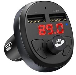 Hoco E41 Ασυρματο MP3 Car Player / FM Transmitter- Φορτιστής Αυτοκινήτου με 2 USB Θύρες Μαύρος